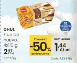 Eroski DHUL Flan de huevo oferta