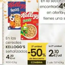 Eroski KELLOGG'S En los cereales oferta
