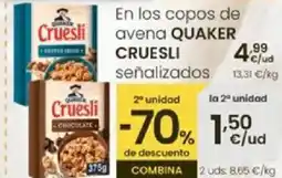 Eroski QUAKER CRUESLI En los copos de avena oferta