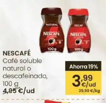 Eroski NESCAFÉ Café soluble natural o descafeinado oferta