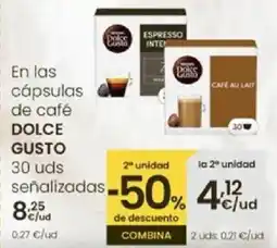 Eroski DOLCE GUSTO En las cápsulas de café oferta