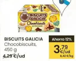 Eroski BISCUITS GALICIA Chocobiscuits oferta