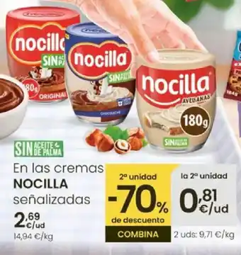 Eroski NOCILLA En las cremas oferta