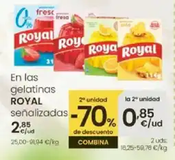 Eroski ROYAL En las gelatinas oferta