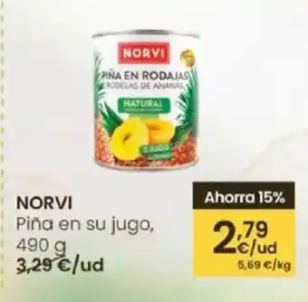 Eroski NORVI Piña en su jugo oferta