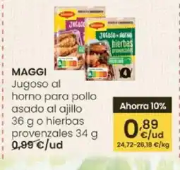Eroski MAGGI Jugoso al horno para pollo asado al ajillo oferta