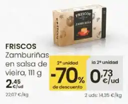 Eroski FRISCOS Zamburiñas en salsa de vieira oferta