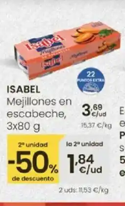 Eroski ISABEL Mejillones en escabeche oferta