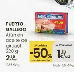 Eroski PUERTO GALLEGO Atún en aceite de girasol oferta