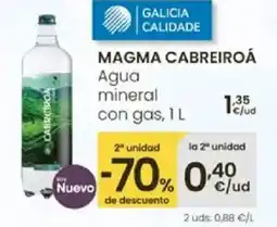 Eroski MAGMA CABREIROÁ Agua mineral con gas oferta