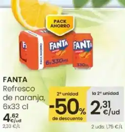 Eroski FANTA Refresco de naranja oferta