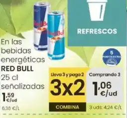 Eroski RED BULL En las bebidas energéticas oferta