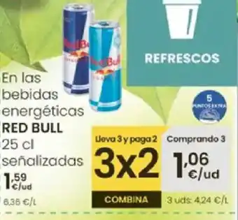 Eroski RED BULL En las bebidas energéticas oferta