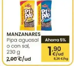 Eroski MANZANARES, Pipa aguasal o con sal oferta
