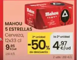 Eroski MAHOU 5 ESTRELLAS Cerveza oferta