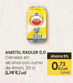 Eroski AMSTEL RADLER 0,0 Cerveza sin alcohol con zumo oferta