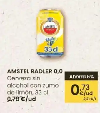 Eroski AMSTEL RADLER 0,0 Cerveza sin alcohol con zumo oferta