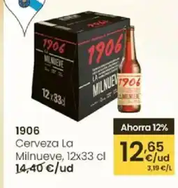 Eroski 1906 Cerveza La Milnueve oferta