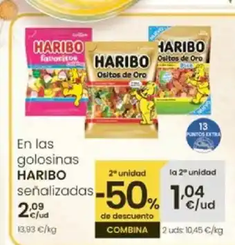 Eroski HARIBO En las golosinas oferta