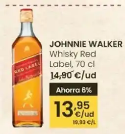 Eroski JOHNNIE WALKER Whisky Red Label oferta