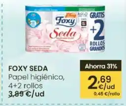 Eroski FOXY SEDA Papel higienico oferta