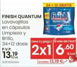 Eroski FINISH QUANTUM Lavavajillas en cápsulas oferta