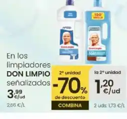 Eroski DON LIMPIO En los limpiadores oferta