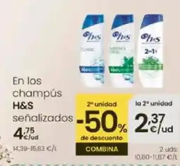 Eroski H&S En los champús oferta