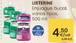 Eroski LISTERINE Enjuague bucal, varios tipos oferta