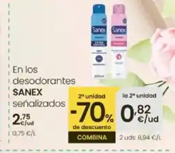 Eroski SANEX En los desodorantes oferta