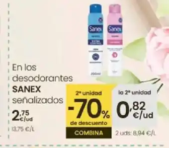 Eroski SANEX En los desodorantes oferta