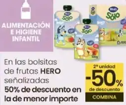 Eroski HERO En las bolsitas de frutas oferta