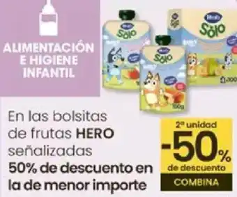 Eroski HERO En las bolsitas de frutas oferta