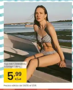 Eroski Top bikini bandeau o braga bikini oferta