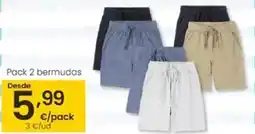 Eroski Pack 2 bermudas oferta