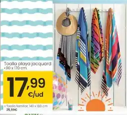 Eroski Toalla playa jacquard oferta