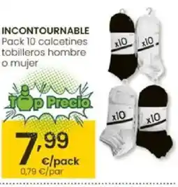 Eroski INCONTOURNABLE Pack 10 calcetines tobilleros hombre o mujer oferta