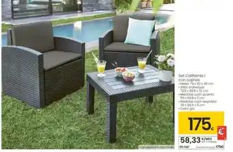Eroski Set California con cojines oferta