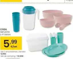 Eroski CODIL Set jarra y 4 vasos oferta