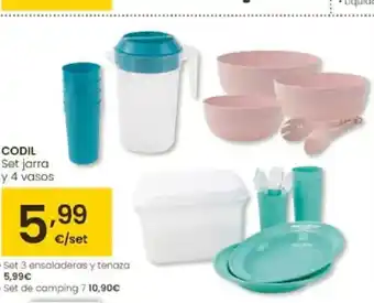 Eroski CODIL Set jarra y 4 vasos oferta