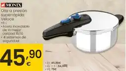 Eroski MONIX Olla a presión superrápida Veloce oferta