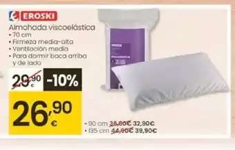 Eroski EROSKI Almohada viscoelástica oferta