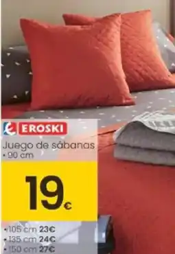 Eroski EROSKI Juego de sábanas oferta