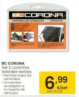 Eroski BC CORONA Set 2 cortinillas laterales textiles oferta