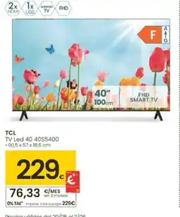 Eroski TCL TV Led 40 40S5400 oferta