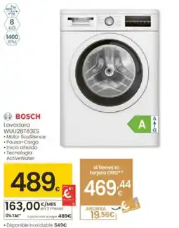 Eroski BOSCH Lavadora WUU28T63ES oferta