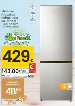 Eroski HISENSE Frigorífico combinado RB372N4ACE oferta