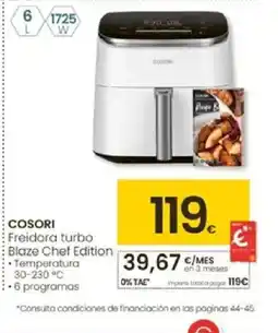Eroski COSORI Freidora turbo Blaze Chef Edition oferta