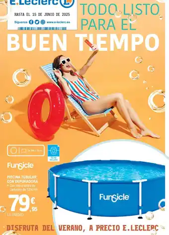 E.Leclerc FUNSICLE Piscina tubular con depuradora oferta