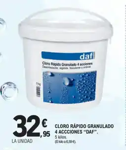 E.Leclerc DAF Cloro rápido granulado 4 accciones oferta